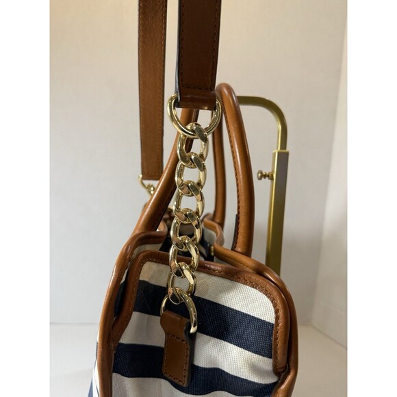 Michael Kors Hamilton Striped Canvas Large Tote Satchel 35S3GHMT3R - Picture 14 of 16